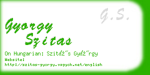 gyorgy szitas business card